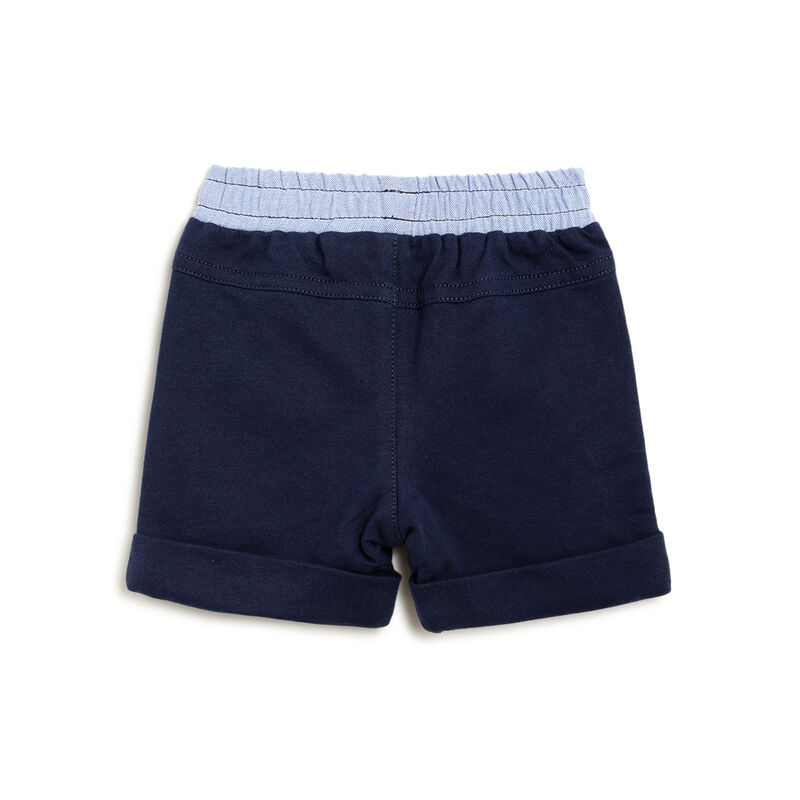 Boys Medium Blue Solid Short Trousers image number null